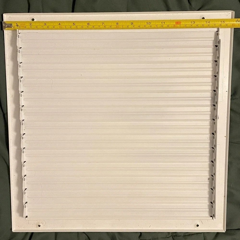 14x14 (in) White HVAC Ceiling Vent Diffuser Grill Cover Air Condition Louvered - Picture 4 of 5